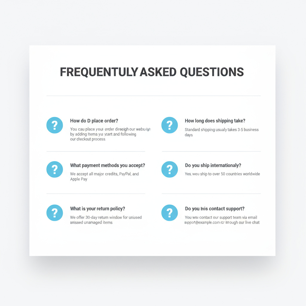 FAQ illustratie met korte antwoorden